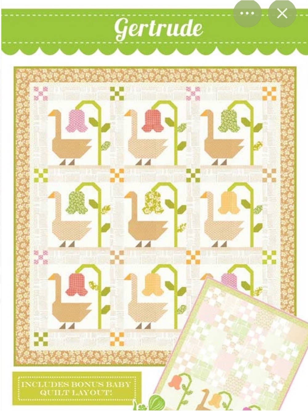Gertrude Baby Geese Quilt Pattern